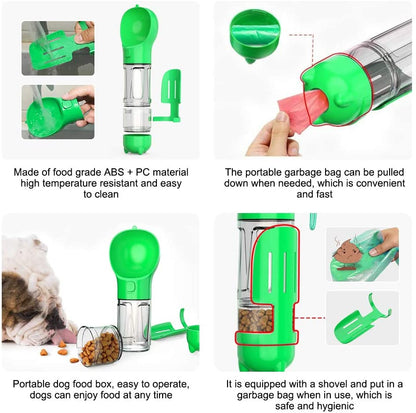 Multi-Purpose Dog Water Bottle – Portable Dispenser & Feeder | Fuzzle Pet Store