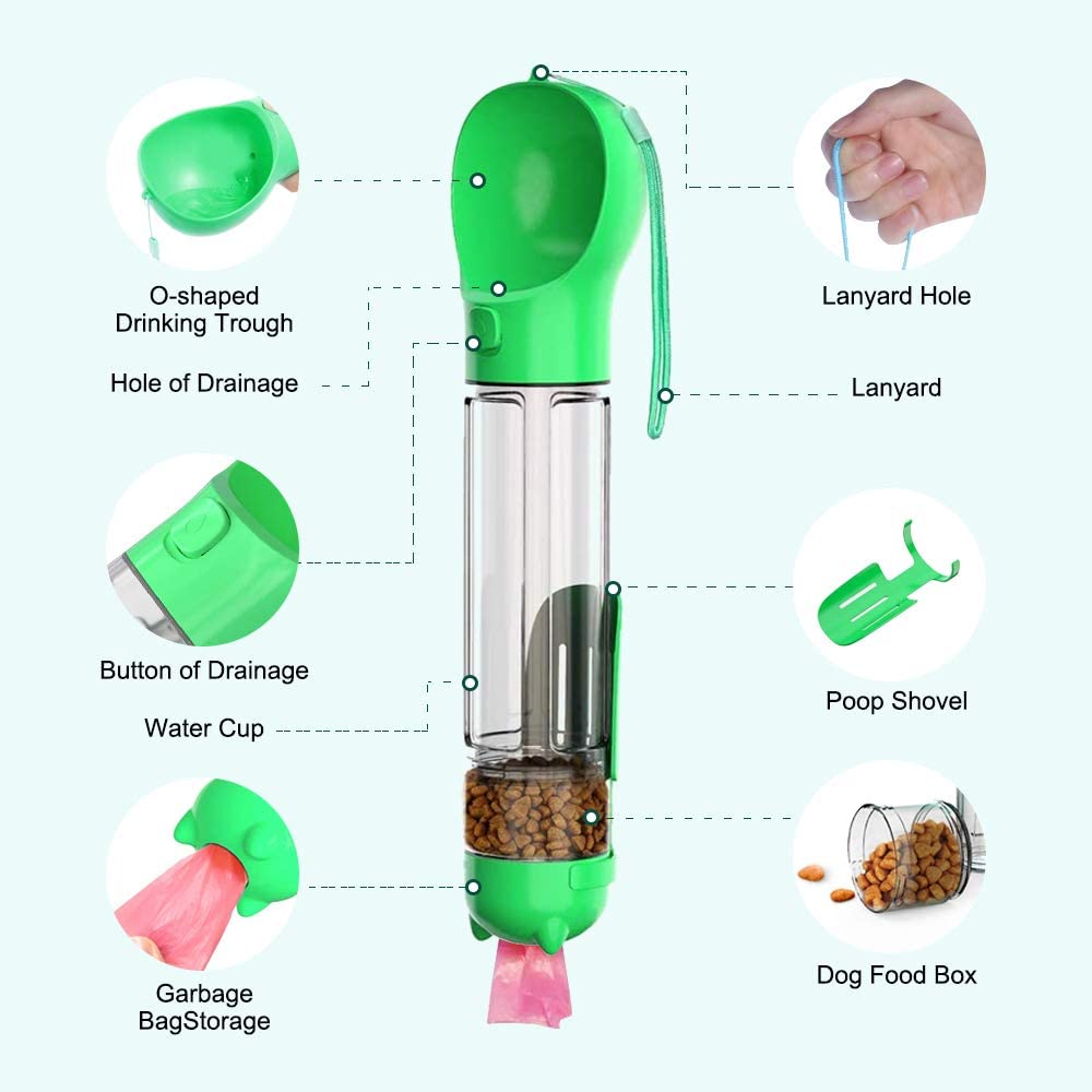 Multi-Purpose Dog Water Bottle – Portable Dispenser & Feeder | Fuzzle Pet Store
